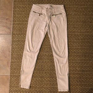 Michael Kors Beige Pants with zipper details